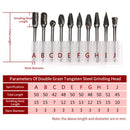 10pcs Tungsten Steel Grinding Head Milling Cutter Rotary Bit Carbide Sharp Burrs