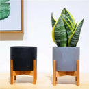 Retractable Indoor Plant Flower Pot Planter Stand Assembly Wood Holder Wood