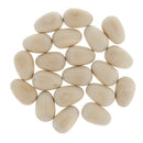 20x Wooden Eggs Easter Decorations Embellishment Unfinished Wood Egg 37x23mm
