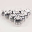 10Pcs Acrylic Clear Ring Earrings Storage Box Display Organizer Black Pad A