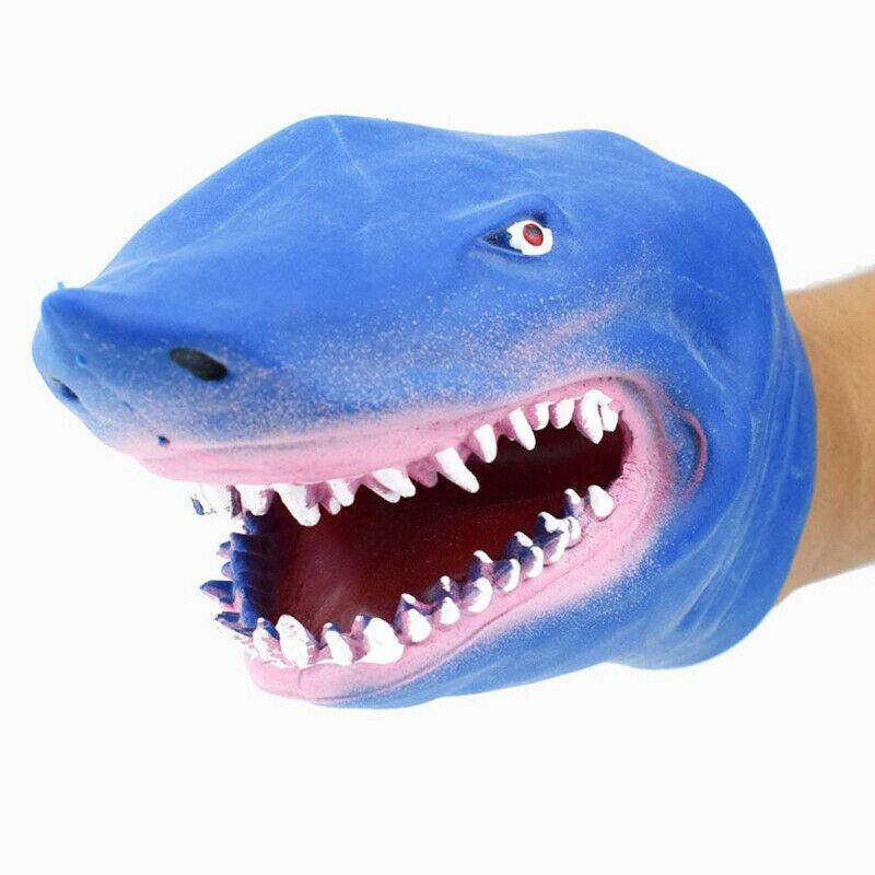 Plastic Shark Hand Puppet for Story Animal Head Gloves Kids Toys Gift AnimaSEAU