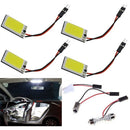 18-LED COB Car Interior Dome Plate Lights White Bulb BA9S T10 Festoon 12V LJ
