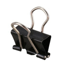12 piece collection metal black documents binding clips 15mm