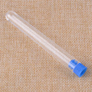 50Pcs 12x100mm Transparent Clear Plastic Test Tubes Vials+Push Caps Set