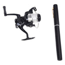Mini Pocket Aluminum Alloy Pen Fishing Rod Pole w/ Reel T4B9