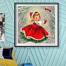 Little Girl 5D DIY Full Round Drill Diamond Picture Rhinestone Cross Stitch