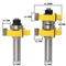 1/2" Shank Tongue and Groove Joint Router Bit Set Woodworking Cutting Tool