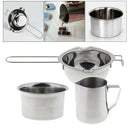 3Pcs Stainless Steel Double Boiler Pot Wax Candle Melting Pitcher 600ml for