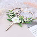 Love Flower Happy Birthday Cake Toppers White Rose Decor Wedding Party DecorJR