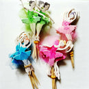 24pc ballerina fairy cupcake topper dancing girl cake insert card party decor JR