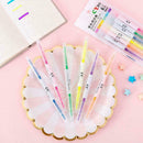 6pc/set Creative Double Headed Highlighter Gel Pen Pen Stationery Marker St P1S4