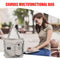Women Canvas Shoulder Crossbody Bag Large Capacity Travel Handbag (Grey) A#S