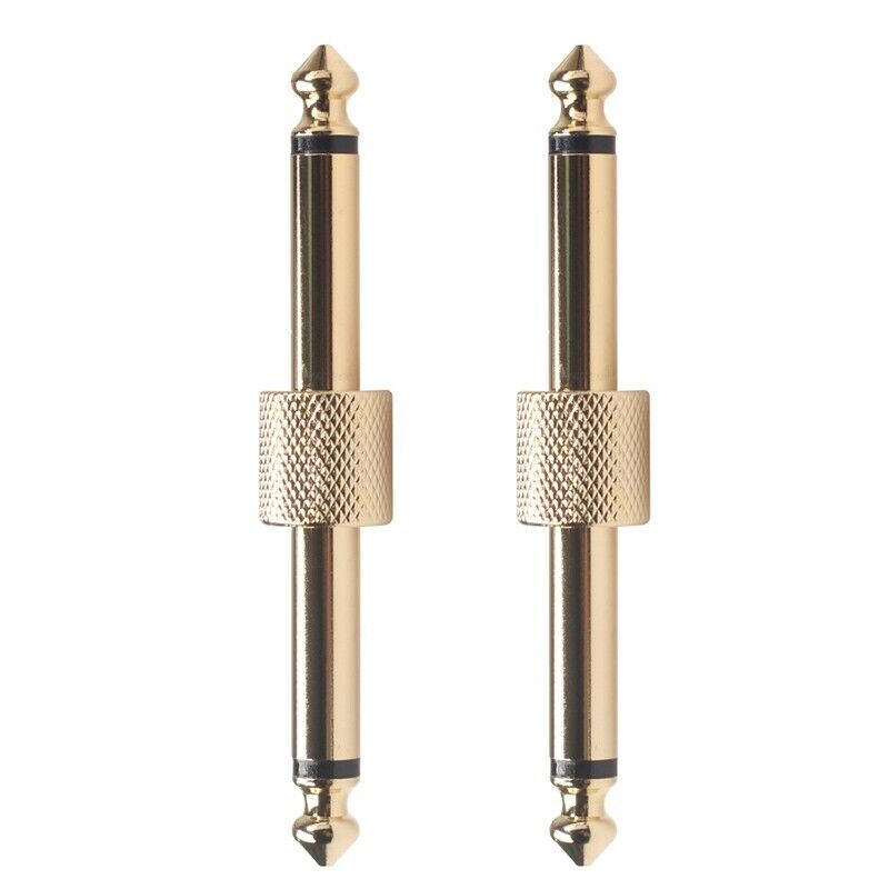 5Pcs 1/4 Inch 6.35 mm Guitar Effects Pedal Connector Coupler Jack Interface W6W9