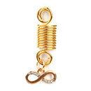 5 Pcs Metal Hair Braid Dreadlock Beads Cuffs Clips Braid Spiral Jewelry Decor TE