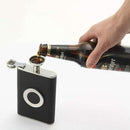 Stainless Steel 8 oz Hip Flask Built-in Collapsible 2 Oz Shot Glass Flask F
