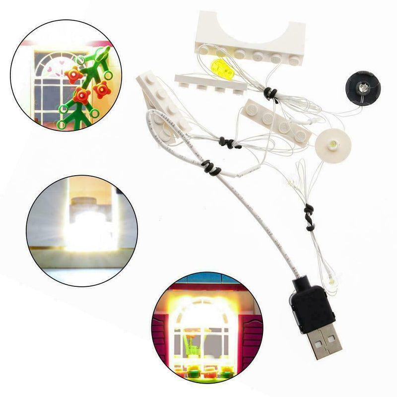 LED Light Up Kit For Stephanie's House Lighting for DIY LEGO 41314 K1T6
