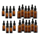 Packs of 24 Amber Glass Bottles with Eye Dropper for Essential Oils 10ml+30ml