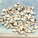 100x 4 Sizes Mixed Love Heart Shaped Wood Kids Painting Tool DIY Gift