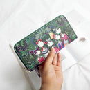 Women Wallet Zipper Leather Bag Crative Character Printed Wallets Long Clut G4L2