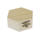 Unfinished Plain Hexagonal Wooden Jewelry Box Trinket Chest Jewelry Gift Box