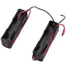 2Pcs Double Side Opening Frame 2 x 1.5V AA Battery Case Holder Black Q2T9