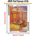 5D DIY Full Round Drill Diamond Painting Candlelight Cross Stitch (B1010)