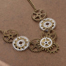 Retro Steampunk Multi-Gears Gears Clock Watch Pendant Necklace Earrings Sets
