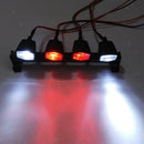 Roof Lights 2White 2Red w/ Cover Lampshade for 1/10 RC Crawler   RC4WD