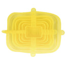 2 Set Yellow Silicone Elastic Seal Lids Bowl Covers Non-toxic Fresh-Care