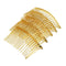 5x Golden 18 Teeth Hair Comb Clip Slide Hairpin DIY Jewelry Making 2.7x1.5"