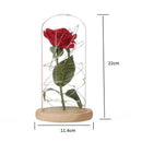 LED Flashing Luminous Artificial Preserved Rose Romantic Decorative Flower  K5Z1
