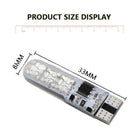 2PCS T10 W5W 5050 6SMD RGB LED Multi Color Light Car Wedge Bulbs Remote Control