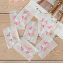 100pcs Flamingo Cookie Bag Candy Nougat Scrub Sealing Plastic Bag Party Gi3C
