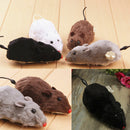 Wind Up Running Mouse Rat Move Tail Cat Kitten Prank Toys kids Joking Gag