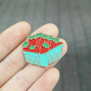 Cartoon Cute Strawberry Candy Box Metal Brooch Pins H4J7
