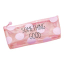 2X(1 Pc Cute Cat Pencil Cases For Girls Pink Pvc Transparent Pen Bag School
