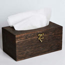 1PC Useful Wooden Retro Tissue Box Cover Paper Napkin Holder Case Home Car De X5