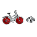 Copper-Made Bicycle Shape Brooch Badge for Men Women Coat Collar Clothes