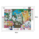 5D DIY Full Drill Square Diamond Painting Cat Cross Stitch Embroidery Kit A