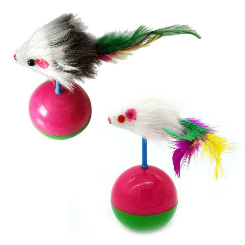 Pet Cat Toys Plush Mouse Kitten Plastic Playing Balls Funny Pets Supplies A