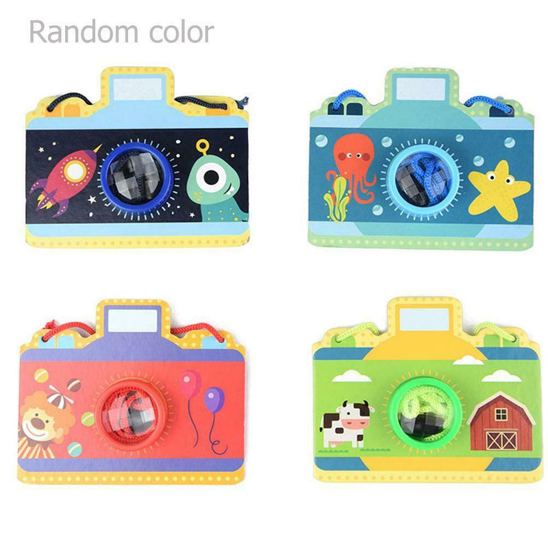 Multi-Prism Effect Cartoon Camera Style Kaleidoscope Paper Card Fun Toys A