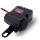New Motorcycle Cigarette Lighter Socket Outlet Dual USB Charger LED Voltmeter