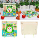 Children Wooden Calendar Educational Weather Season Clock Early Learning To I9N1