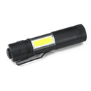 New Mini Portable Aluminum Q5 LED Flashlight XPE&COB Work Light lanterna Po M6X7
