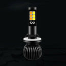 2Pcs X5 Led Headlight Bulbs Car Headlamp 40W 5200Lm Auto 6000K White Yellow