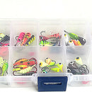 54Pcs And Boxes Fishing Lure Winter Ice Fishing Hooks Hard Bait Pesca Tackl