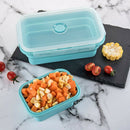 Folding Silicone Bowl Lunch Box Food Container for Office School Camping