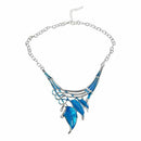 Fashion Purple Enamel Jewelry Necklace And Earring Set Crystal Jewelry Set  K7U7