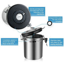 Coffee Canister with Scoop Airtight Coffee Container Stainless Steel Storag