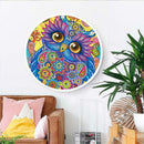 Owl Mural Pink Tassels DIY Diamond Painting Special Shape Drill Home Decor
